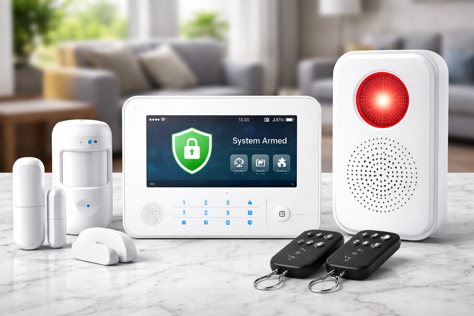 Alarm system installation — perimeter and intrusion detection